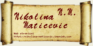 Nikolina Matićević vizit kartica